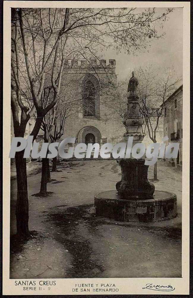 Fuente y plaza de san bernardo de santa creus (tarragona)