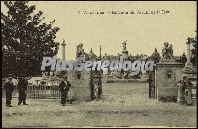 Entrada del Jardín de la isla de Aranjuez (Madrid)