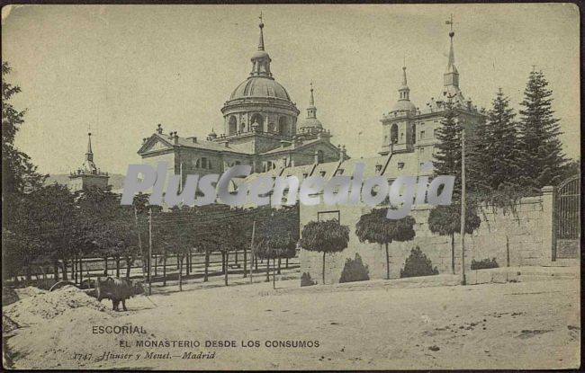 El monasterio de El Escorial desde Los Consumos (Madrid)