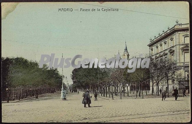 Paseo de la Castellana de Madrid (en color)