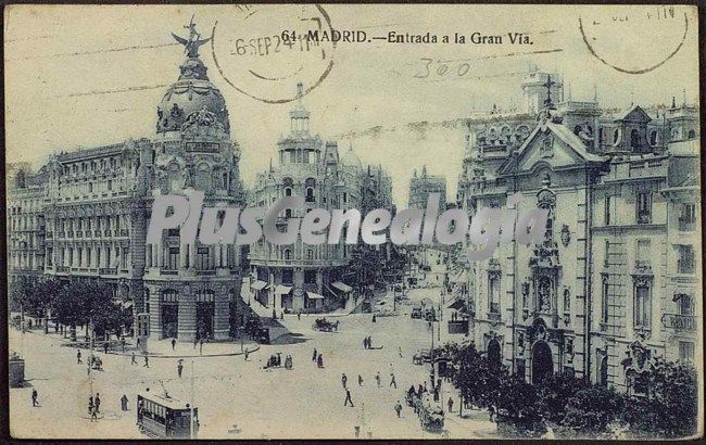 Entrada a la Gran Vía de Madrid