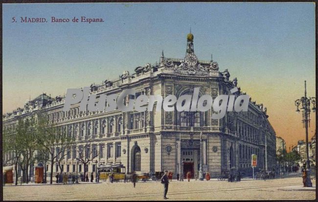 Entrada del Banco de España de Madrid