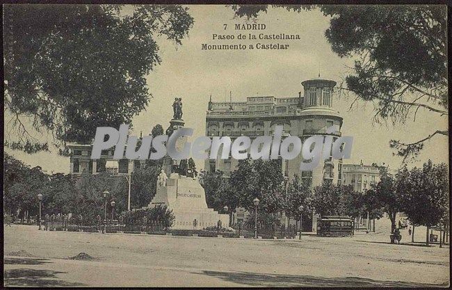 Monumeno a Emilio Castela en el Paseo de la Castellana de Madrid