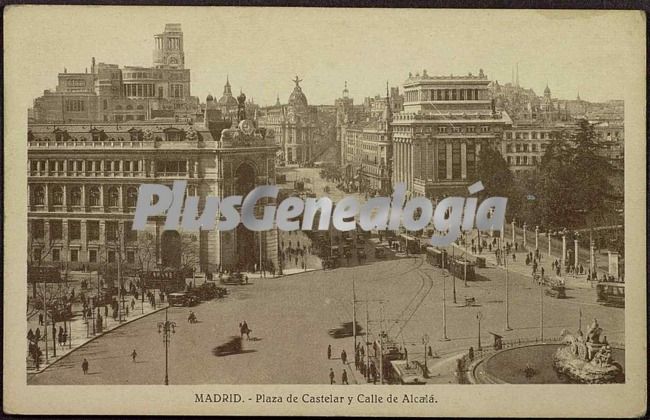 Plaza de Castelar y Calle de Alcalá en Madrid