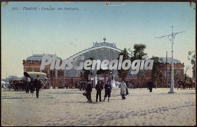 Estación del Mediodía (actual estación de Atocha) en Madrid