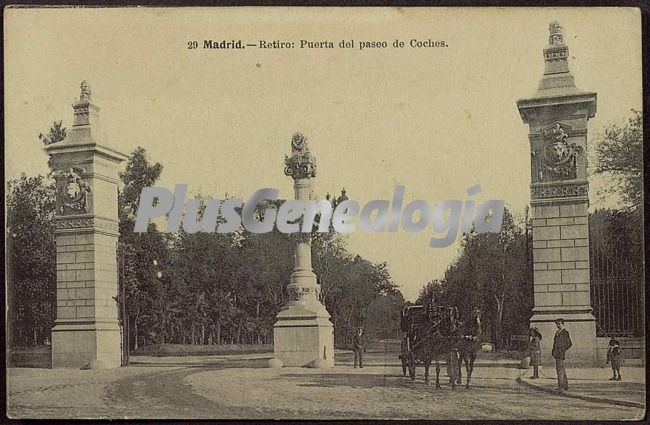 Parque del Retiro: Puerta del Paseo de Coches en Madrid