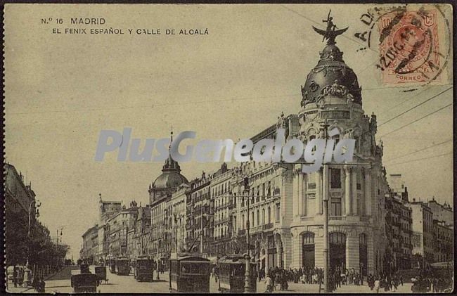 El Fénix español y calle de Alcalá en Madrid