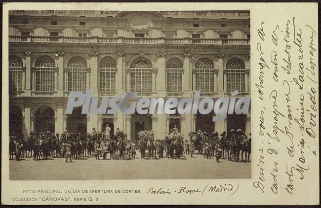 Patio Principal, un día de apertura de Cortes en Madrid