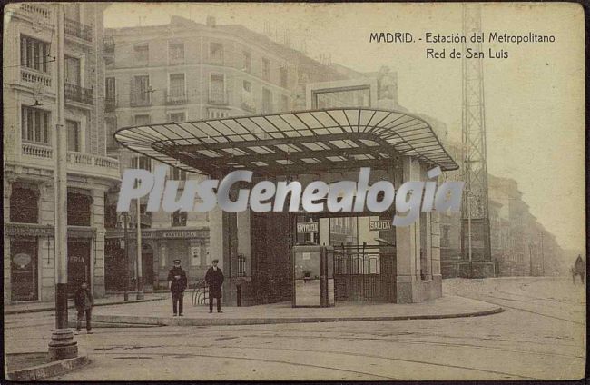 Estación del Metropolitano. Red de San Luis en Madrid