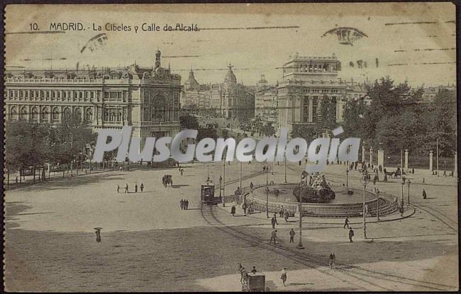 Plaza de la Cibeles y calle de Alcalá en madrid