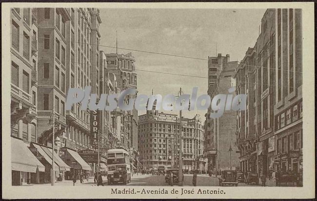 Avenida de José Antonio en Madrid