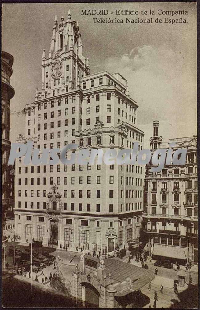 Edificio de la Compañía Telefónica Nacional de España en Madrid