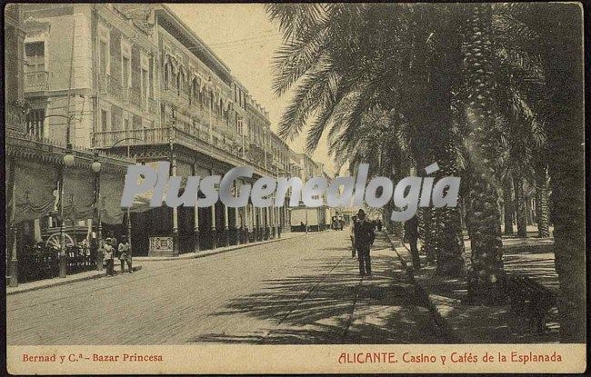 Casino y cafés de la esplanada, (alicante)