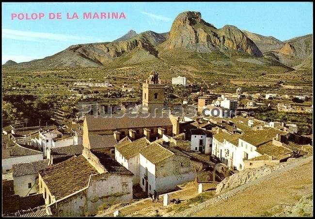 Vista de polop de la marina (alicante)