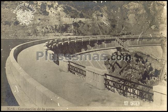 Coronación de la presa del pantano de buseo en chera (valencia)