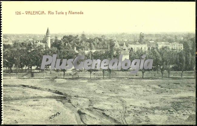 Río turia y alameda de valencia