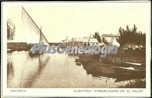 Embarcadero de el saler en la albufera de valencia