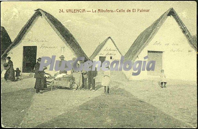 Calle de el palmar en la albufera de valencia