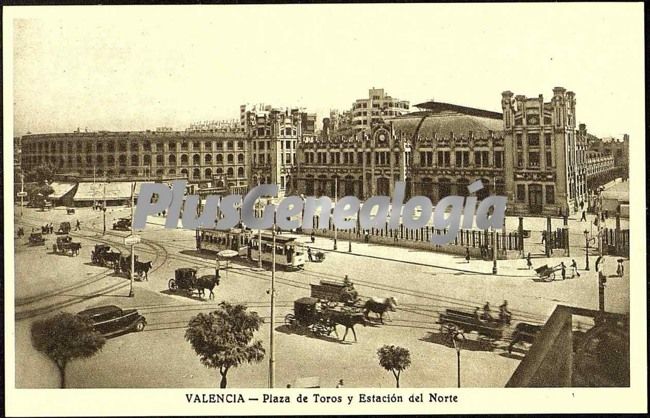 Plaza de toros y estación del norte de valencia