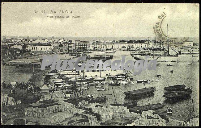 Vista general del puerto de valencia