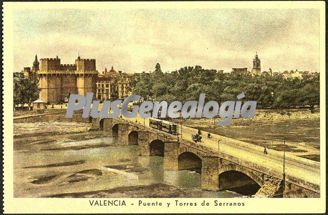 Puente y torres de los serranos de valencia