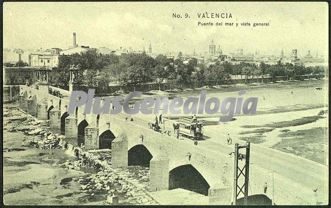 Puente del mar y vista general de valencia