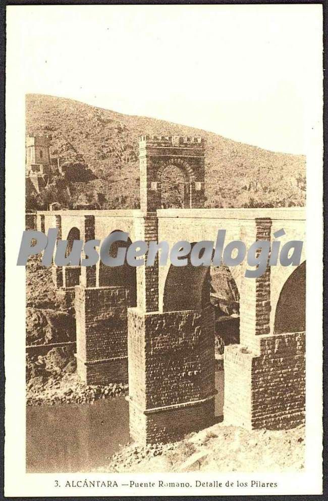 Puente romano, detalle de los pilares, alcántara (cáceres)