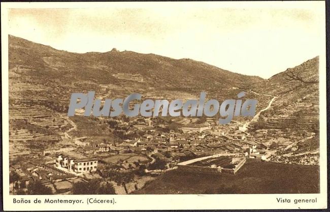 Vista general del pueblo, baños de montemayor (cáceres)