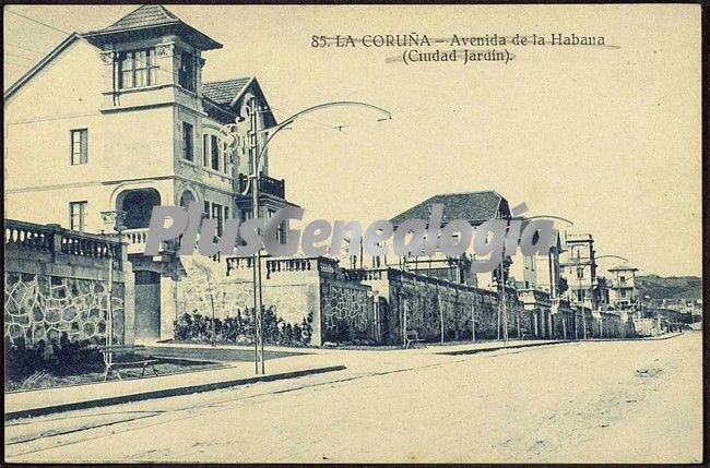 Ciudad jardín en la coruña. calle de la habana