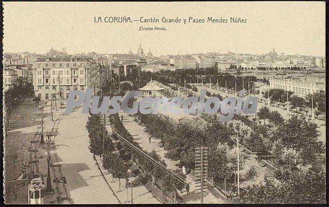 Cantón grande y paseo mendez núñez de la coruña