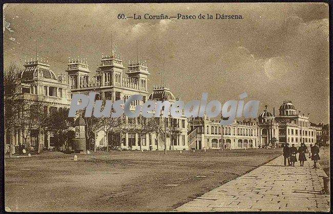 Paseo de la dársena en la coruña