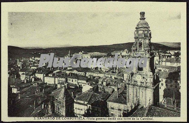 Vista general desde una torre de la catedral de santiago de compostela