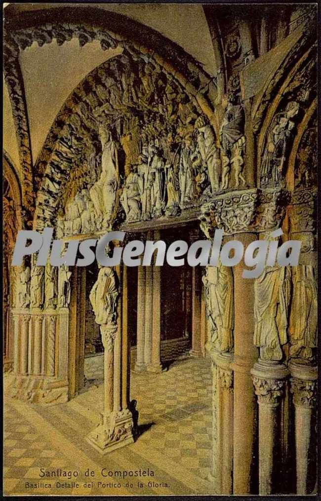 Detalle del pórtico de la gloria de la basílica de santiago de compostela
