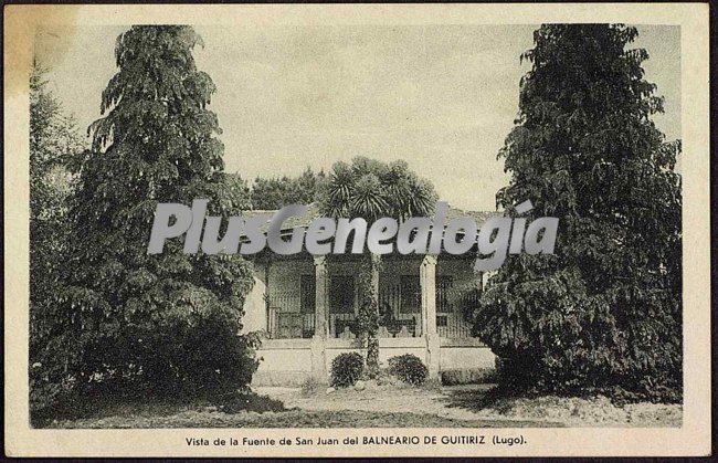 Vista de la fuente de san juan del balneario, guitiriz (lugo)