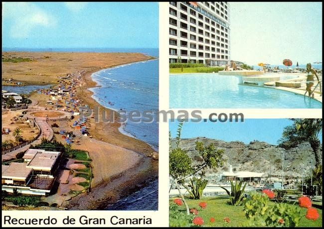 Vista parcial de maspalomas, patalavaca y puerto rico (las palmas)