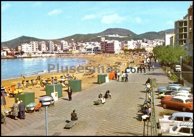 Playa de las canteras en las palmas de gran canaria