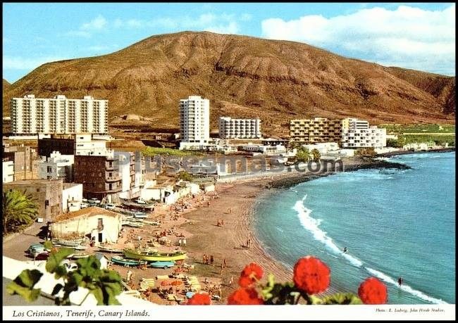 Vista parcial de los cristianos en arona (santa cruz de tenerife)