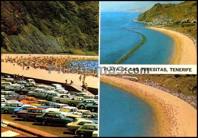 Perspectivas de la playa de las teresitas en santa cruz de tenerife