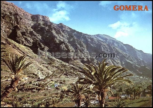 Vista parcial de valle gran rey en la isla de la gomera (tenerife)