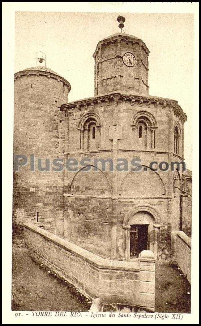 Torre del rio - iglesia del santo sepulcro (siglo xii) en caldas de reis (navarra)