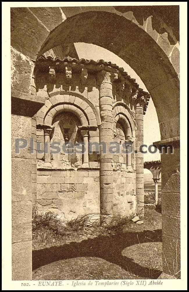 Detalle de la iglesia de los templarios eunate en muruzabal (navarra)