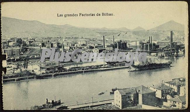 Vista de las grandes fábricas de bilbao