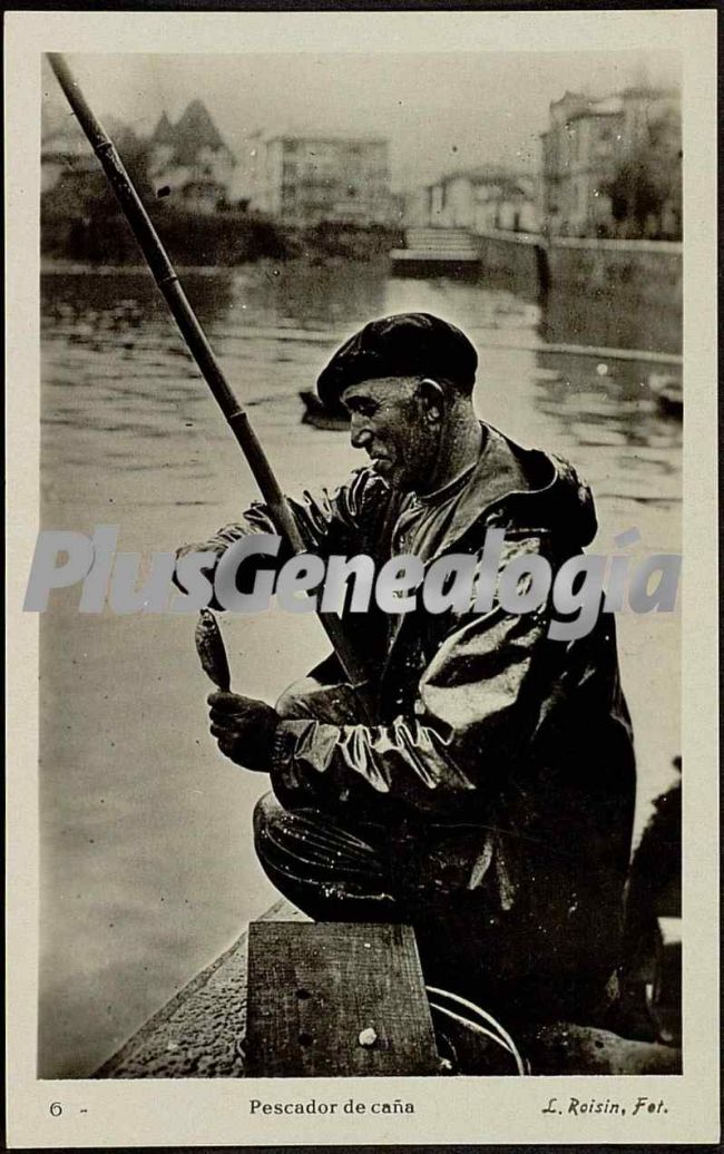 Pescador de caña en bilbao