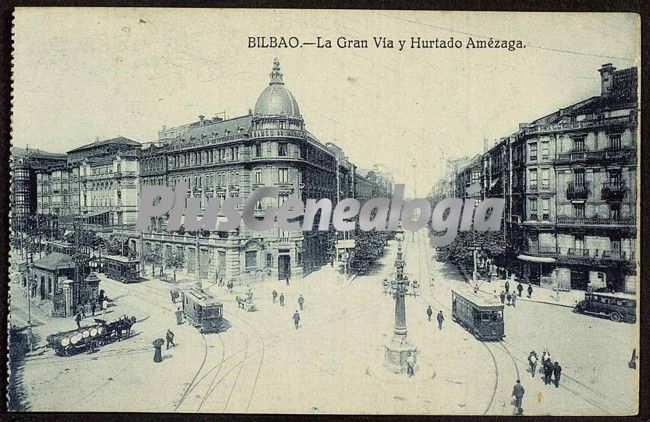 La gran vía de bilbao y calle hurtado amézaga