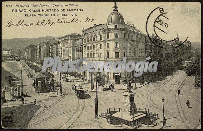 Calle hurtado de amezaga, plaza circular y gran vía de bilbao