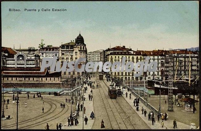 Puente y calle estación de bilbao