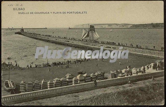 Muelle de churruca y playa de portugalete de bilbao