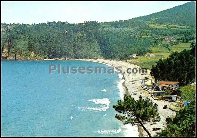 Vista general de la playa de la concha de artedo en cudillero (asturias)