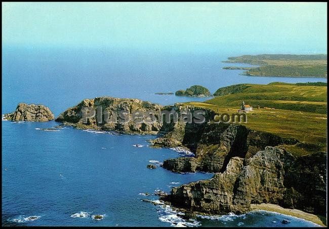 Vista aérea del cabo peñas (asturias)