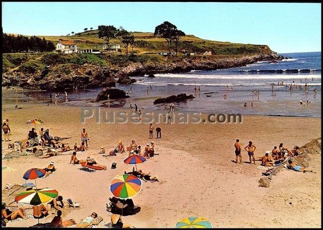 Vista de la playa de santa maría del mar en castrillón (asturias)